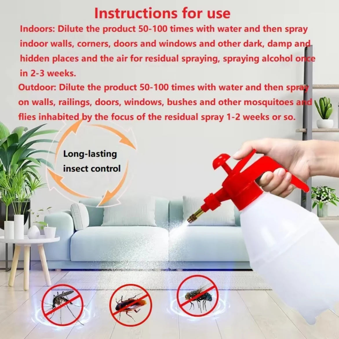 Effective Sniper for Roaches and Fly Control-Non-Toxic Solution for Rats and More 50% 100m