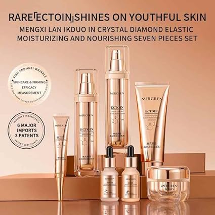 Premium Diamond Gold Beauty Set, Luxury Skincare Collection|Korean Skin Care Set with Vitamin C Essence Hydrating Anti-Aging Serum for Face Beauty Skin Care Set
