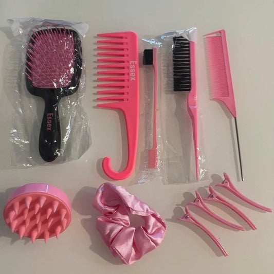 11 pcs Essex Lane Pink Kids Hair Tool Set