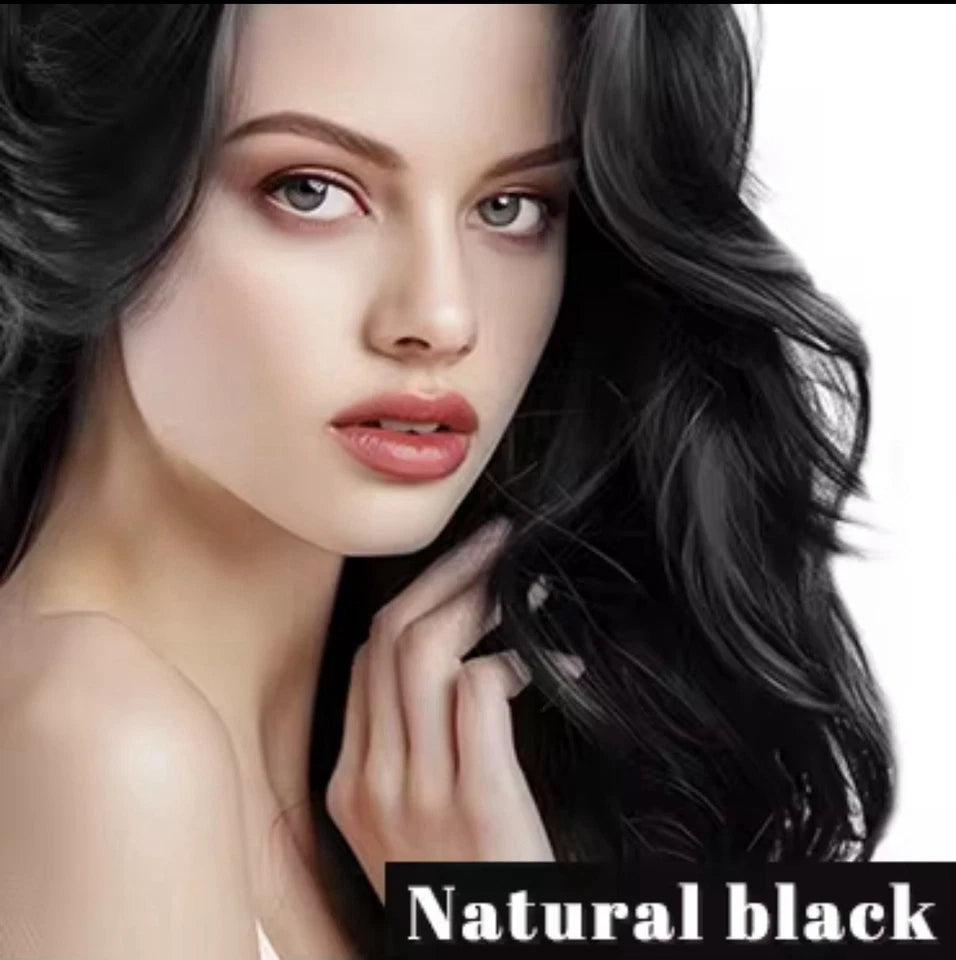 Hair Dye Shampoo for Gray Hair – Instant Black Color in 10-15 Minutes, 3-in-1