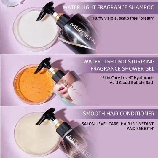 Mercilen Shampoo ,Conditioner and Body Wash Set
